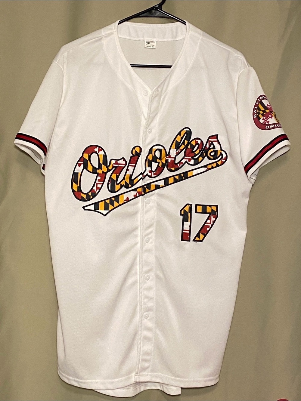 Baltimore Orioles 17 Morgan State University 1867-2017 SGA Maryland FlagJersey M
